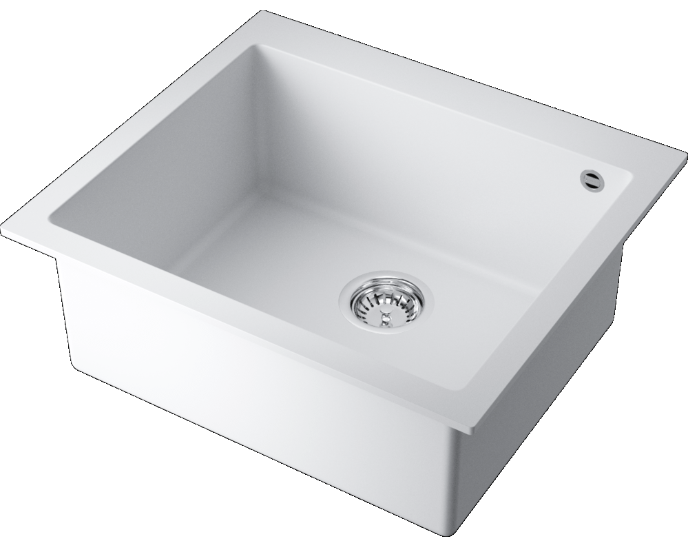 Детальное фото товара: Omoikiri Bosen 57-WH, мойка, гранит, белый