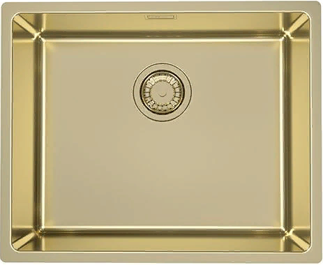 Фото товара: ALVEUS KOMBINO 50 MONARCH GOLD SAT-90, мойка, нерж. сталь, золото (в компл. с выпуском без сифона)