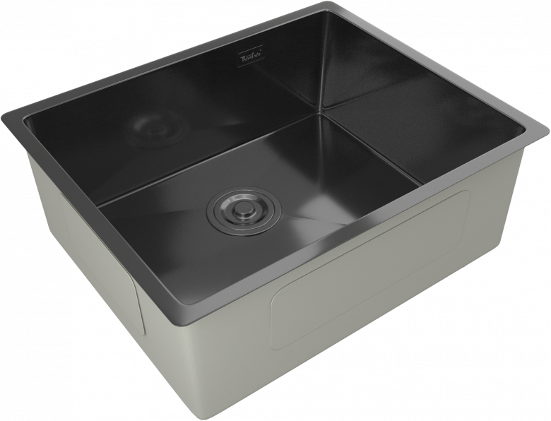 Детальное фото товара: Rivelato RINOX 5444 UN PVD black, мойка, нержавеющая сталь, черный