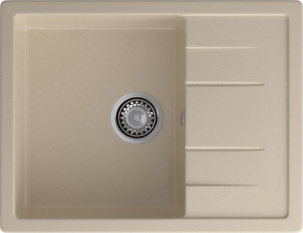 Фото товара: GranFest QUADRO GF-Q-650 L, мойка, мрамор, кашемир