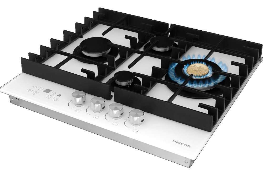 HIBERG VM 6145 W Детальное фото товара: HIBERG VM 6145 W газовая поверхность