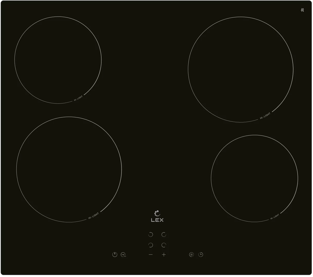 Фото товара: LEX EVH 640B BL стеклокерамическая поверхность