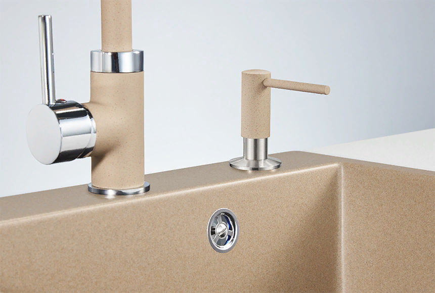 GRANULA 018 D дозатор для моющего средства, песок Детальное фото товара: GRANULA 018 D дозатор для моющего средства, песок