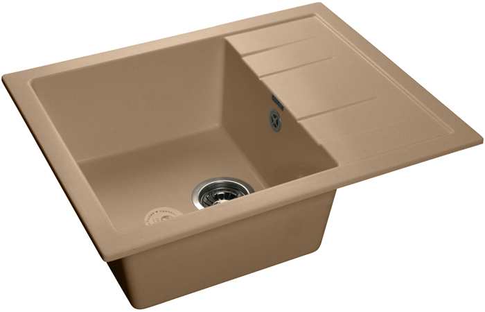 GranFest QUADRO GF-Q-650 L, мойка, мрамор, топаз Фото товара: GranFest QUADRO GF-Q-650 L, мойка, мрамор, топаз
