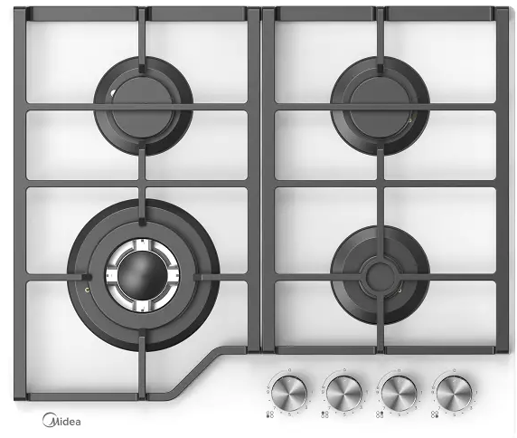 Фото товара: Midea MG693TGW газовая поверхность