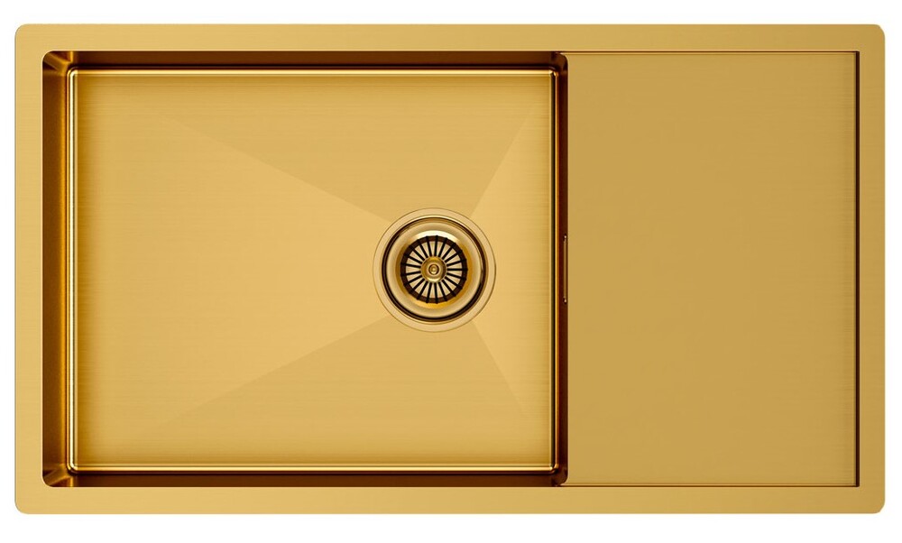 Фото товара: Paulmark GERBERG 78F UNI, мойка, нержавеющая сталь, брашированное золото