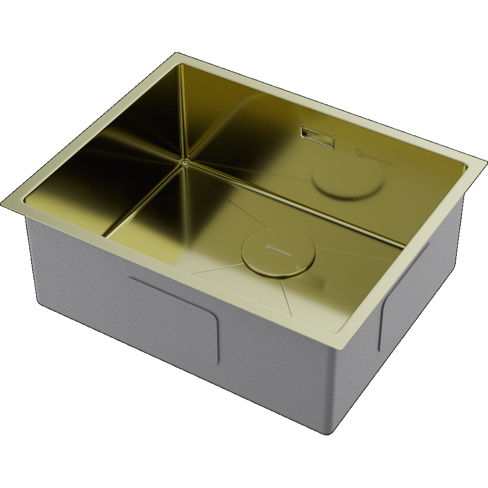 Детальное фото товара: Omoikiri Taki 54-U/IF-LG, мойка, нержавеющая сталь/светлое золото