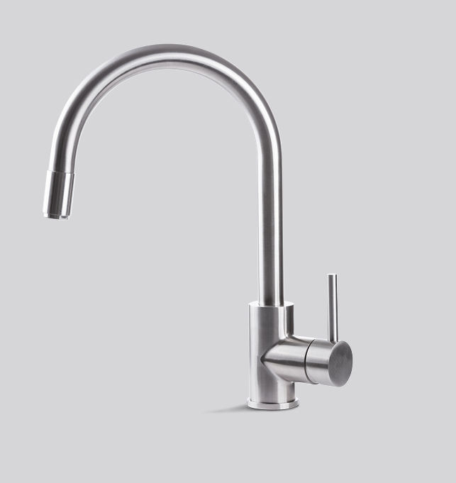 Фото товара: Falmec PURE STEEL ROUND, смеситель, нержавеющая сталь