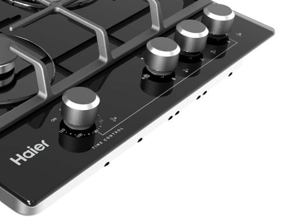 Haier HHX-G53CNMB Детальное фото товара: Haier HHX-G53CNMB газовая поверхность