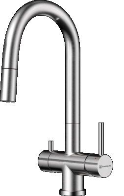 Omoikiri Akita-S BN, смеситель, нержавеющая сталь Детальное фото товара: Omoikiri Akita-S BN, смеситель, нержавеющая сталь