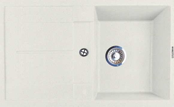 Фото товара: LAVA L.6 LATTE, мойка, гранит, белый