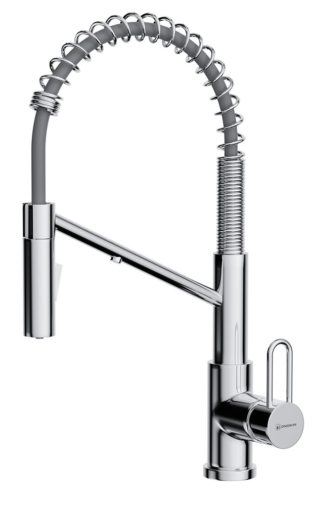 Фото товара: Omoikiri Mikawa 2 Plus-SB-BN, смеситель, нержавеющая сталь