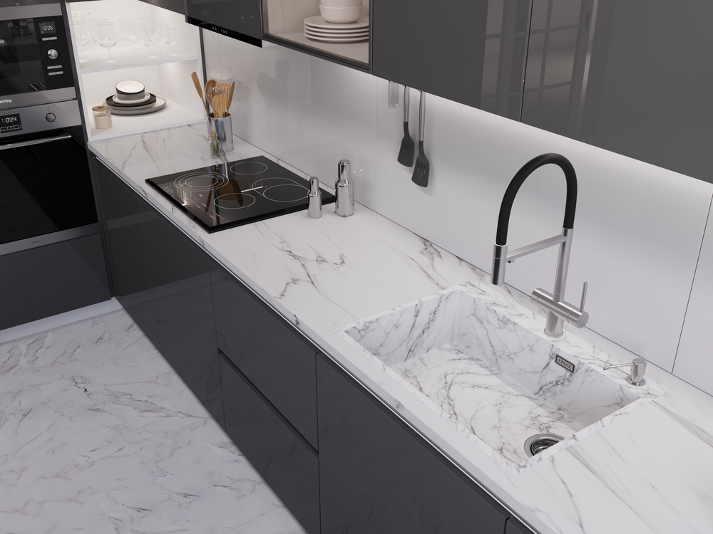 Детальное фото товара: Emar EMB-660(TOP) White Elegant, мойка, нержавеющая сталь, белый