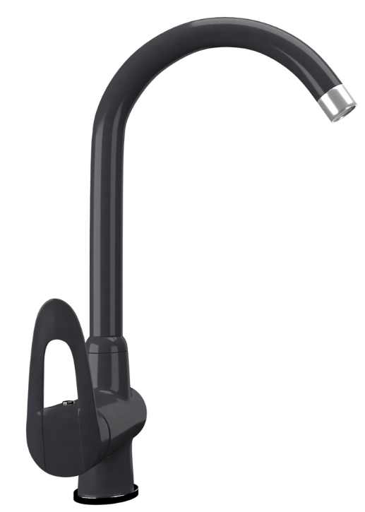 Фото товара: Maunfeld MFQT-6DGR, смеситель, гранит, темно-серый