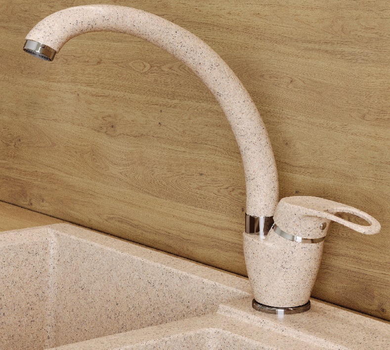 Детальное фото товара: Polygran Денеб, смеситель, песочный №302