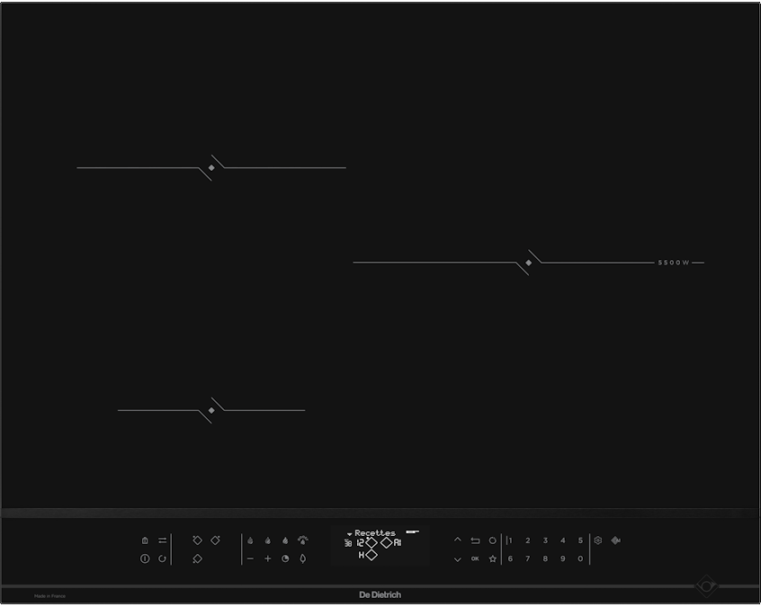 Фото товара: De Dietrich DPI4322BP индукционная поверхность