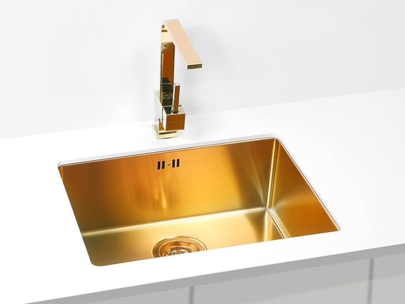 Детальное фото товара: ALVEUS QUADRIX MONARCH 50 BRONZE, мойка, нержавеющая сталь, бронза (в компл. с выпуском без сифона)