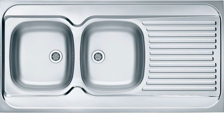Фото товара: ALVEUS CLASSIC 100 NAT-60, мойка, нержавеющая сталь, левая (в комплекте с сифоном 1071240)
