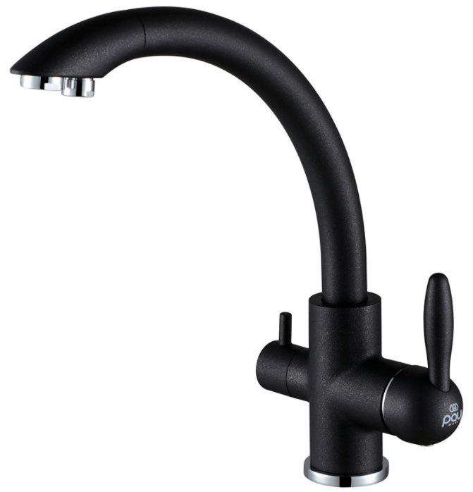 Фото товара: Paulmark ESSEN, смеситель, гранит, черный металлик