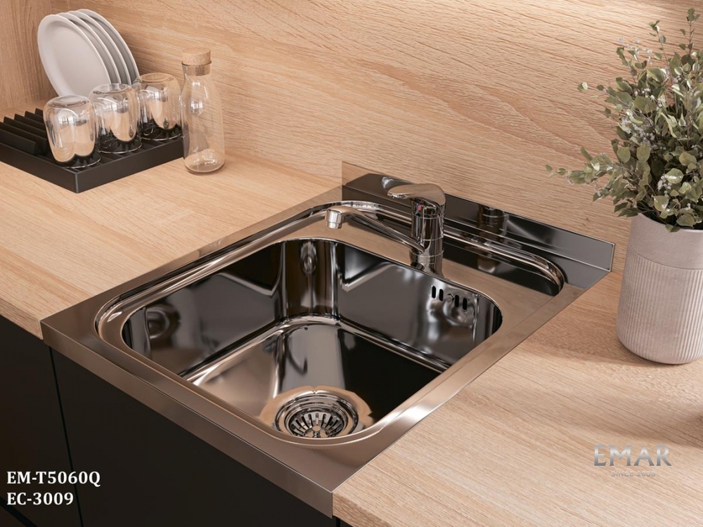 Детальное фото товара: Emar EM-T5060L, мойка, нержавеющая сталь