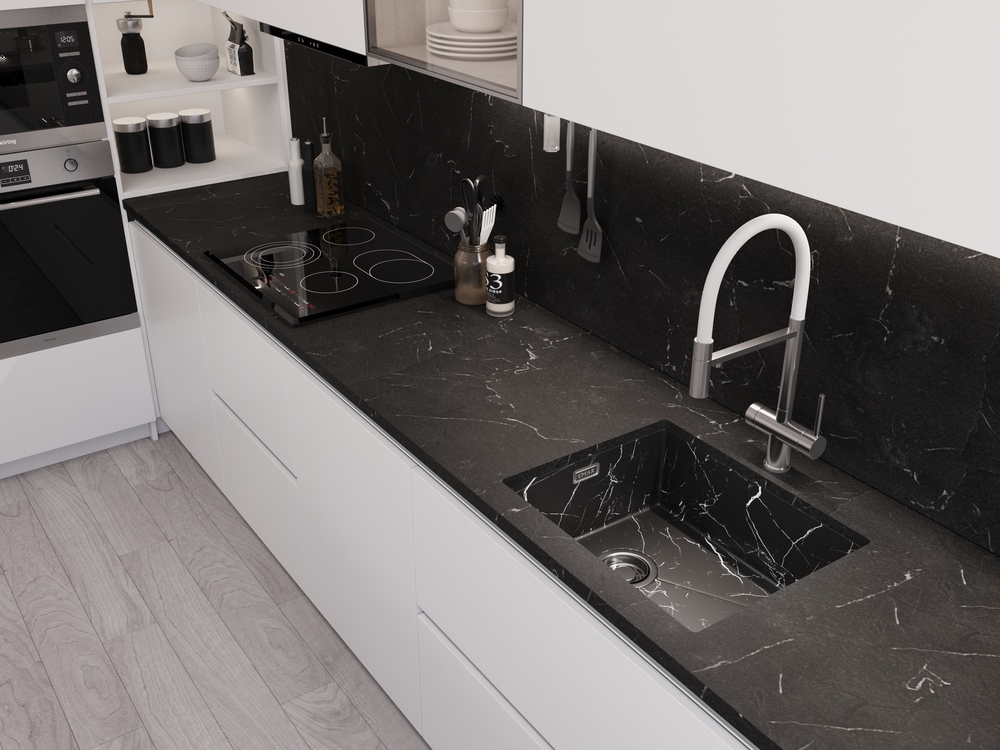 Детальное фото товара: Emar EMB-540(UN) Black Elegant, мойка, нержавеющая сталь, черный