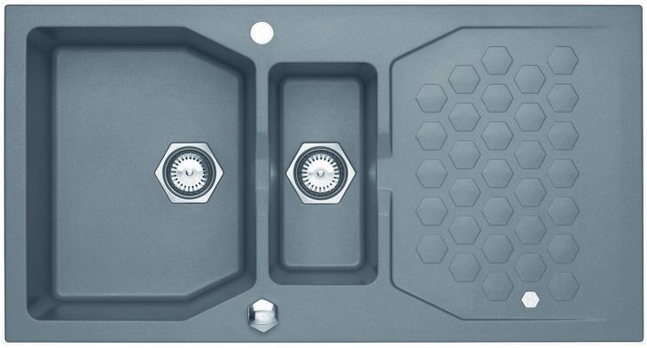 Фото товара: ALVEUS SENSUAL 70 GRANITAL+ STEEL-G04M, мойка, гранит, серый (с сифоном 1104729)