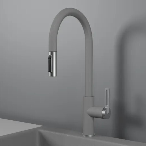 Фото товара: GRANULA 8168 смеситель, гранит, алюминиум