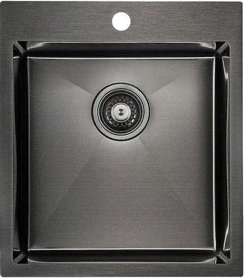 Детальное фото товара: Paulmark KRONER 45, мойка, нержавеющая сталь, вороненая сталь