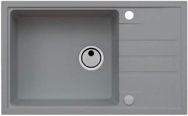 Фото товара: ALVEUS INTERMEZZO 130 GRANITAL CONCRETE-G81, мойка, гранит, серый (в комплекте с сифоном 1117292)