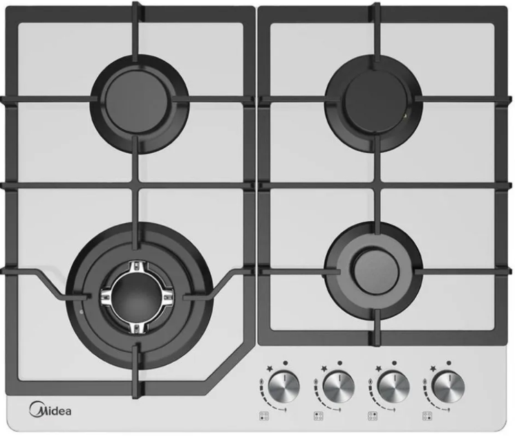 Midea MG645TGW Детальное фото товара: Midea MG645TGW газовая поверхность