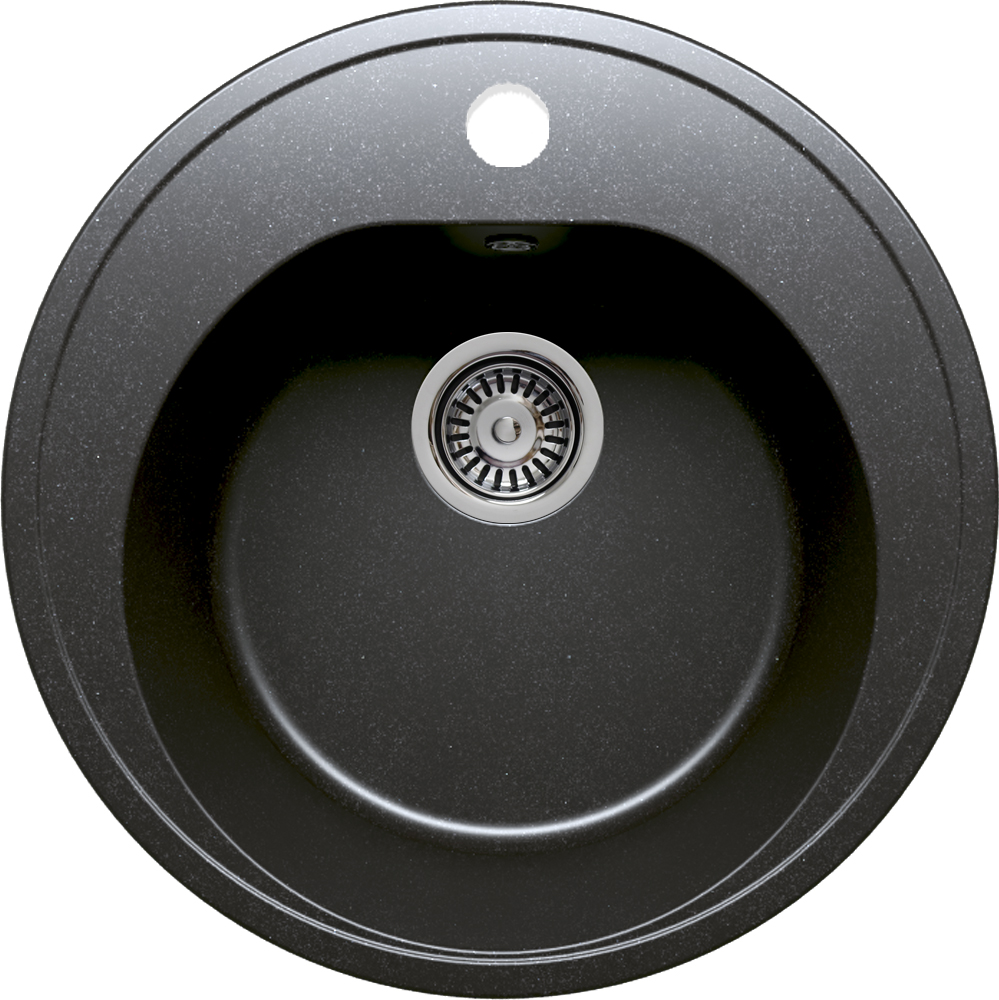 Фото товара: Krona RUNDE 1B D510 BLACK, мойка, гранит
