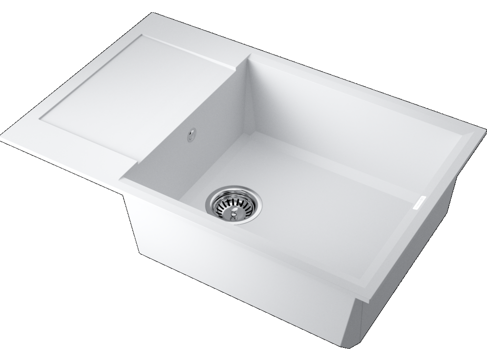 Детальное фото товара: Omoikiri Sakaime 78-LB-WH, мойка, гранит, белый