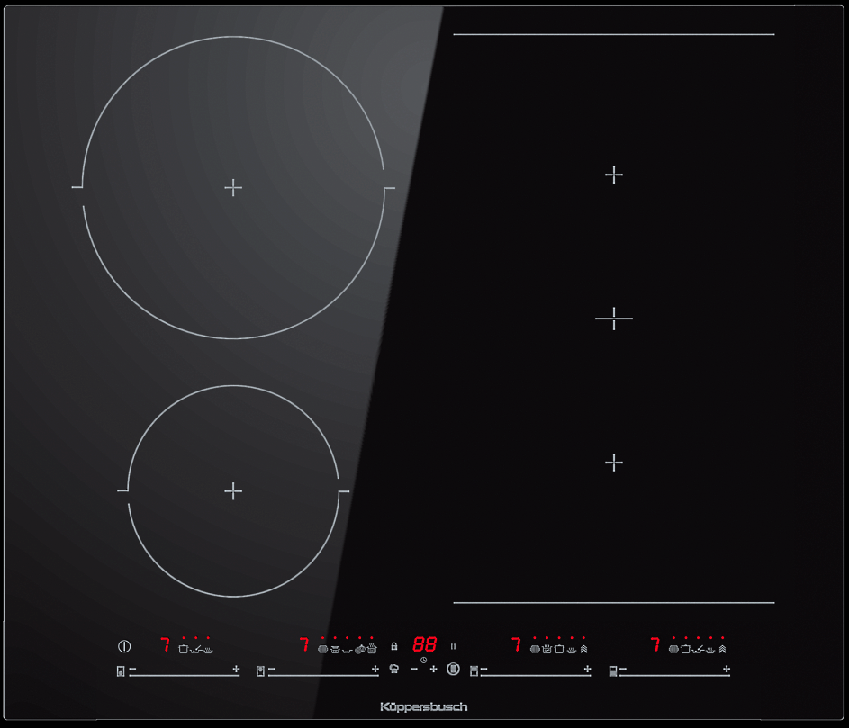 Kuppersbusch KI 6550.0 SR  Детальное фото товара: Kuppersbusch KI 6550.0 SR  индукционная поверхность