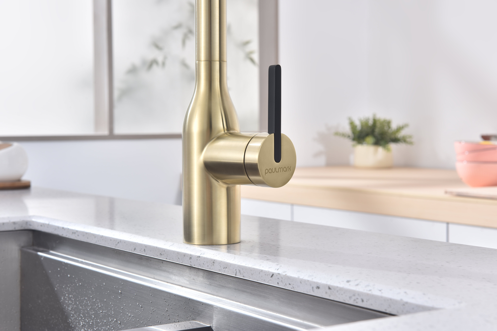 Детальное фото товара: Paulmark Magneto One, смеситель, светлое золото