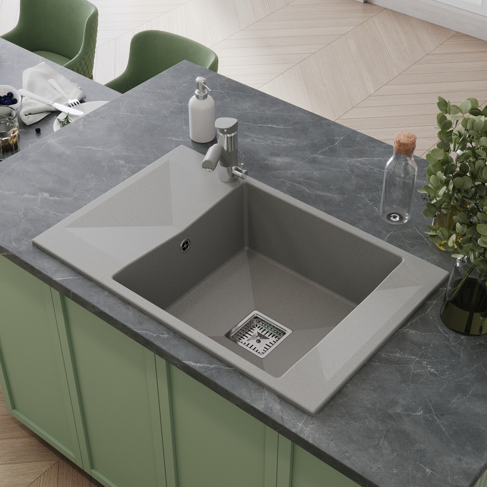 Детальное фото товара: Tolero BLADE 780, мойка, гранит, платина