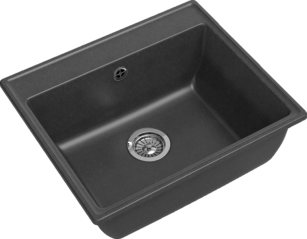 GranFest VERTEX GF-V-580, мойка, мрамор графит Детальное фото товара: GranFest VERTEX GF-V-580, мойка, мрамор графит