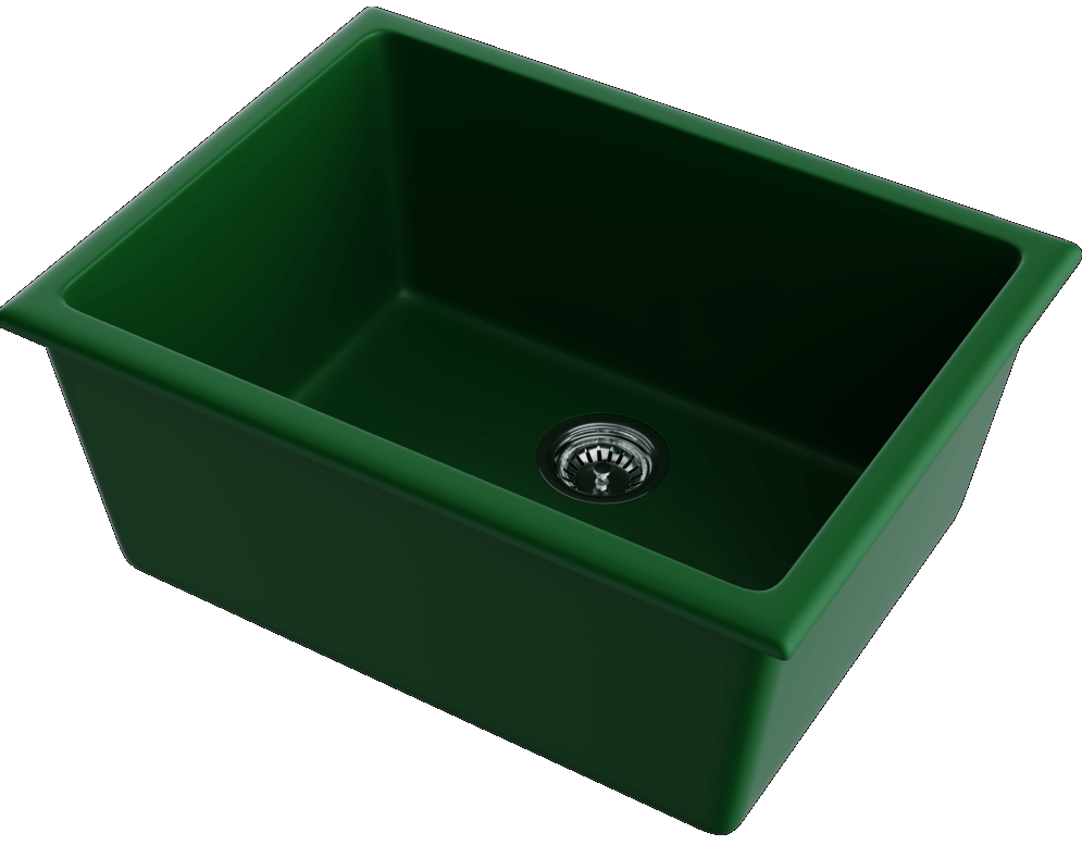 Детальное фото товара: Omoikiri Okinoshima 61-U/I-RG Matt, мойка, керамика, royal green