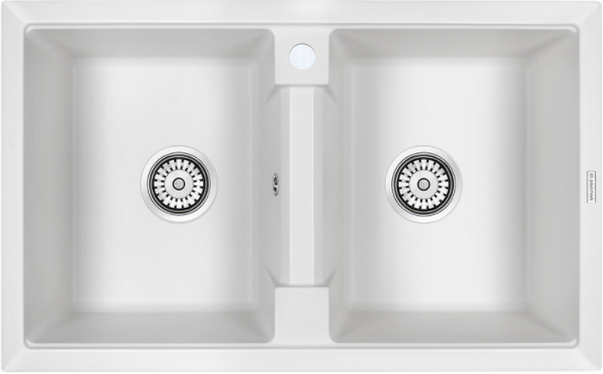 Детальное фото товара: Paulmark TANDEM 80/2, мойка, гранит, белый