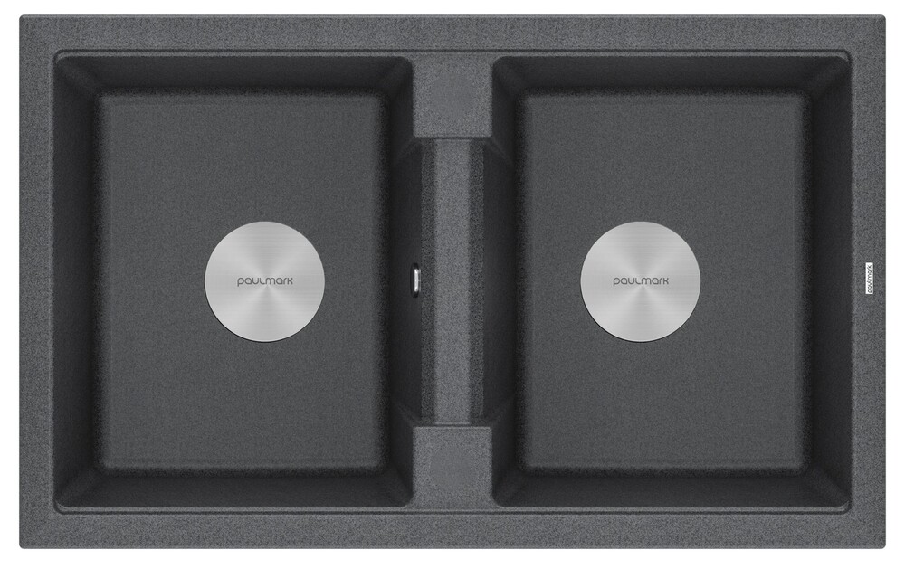 Фото товара: Paulmark TANDEM 80/2, мойка, гранит, графит