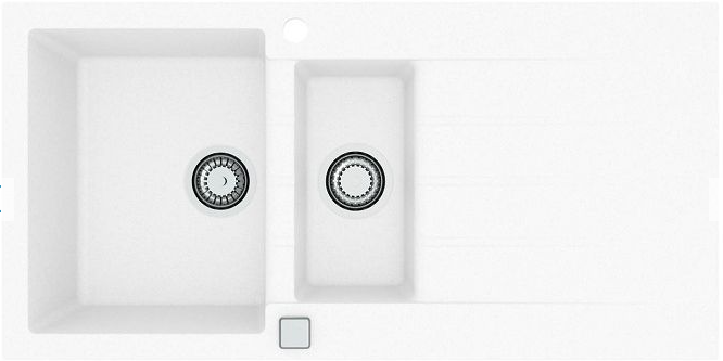Фото товара: ALVEUS GRANITAL CADIT 80 G11 ARCTIC, мойка, гранит, белый (в комплекте с сифоном 1132822)