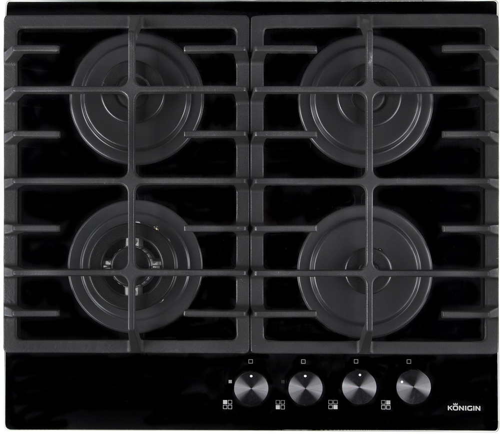 Фото товара: Konigin Flash 604 BKGW газовая поверхность