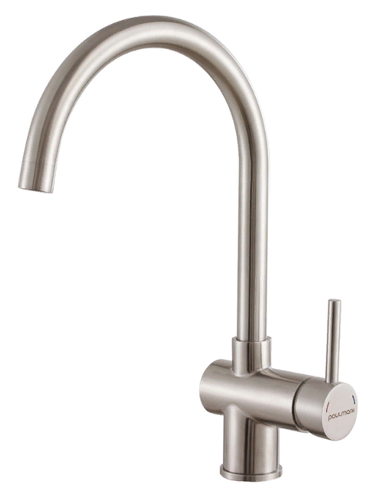 Фото товара: Paulmark BEND, смеситель, нержавеющая сталь