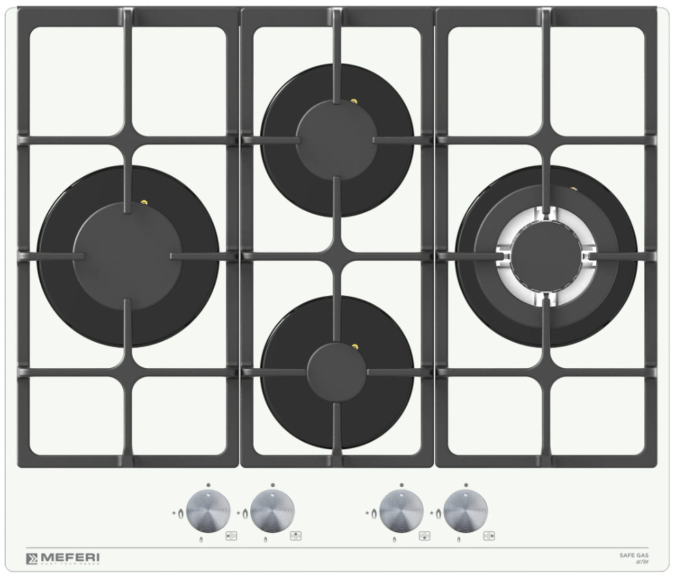 Фото товара: MEFERI MGH604WH GLASS ULTRA газовая поверхность