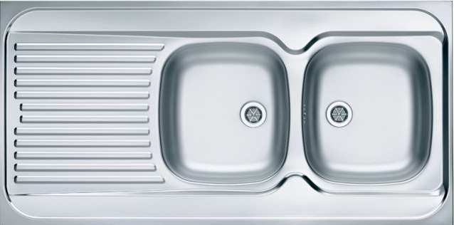 Фото товара: ALVEUS CLASSIC 100R NAT-60, мойка, нержавеющая сталь, правая (в комплекте с сифоном 1071240)
