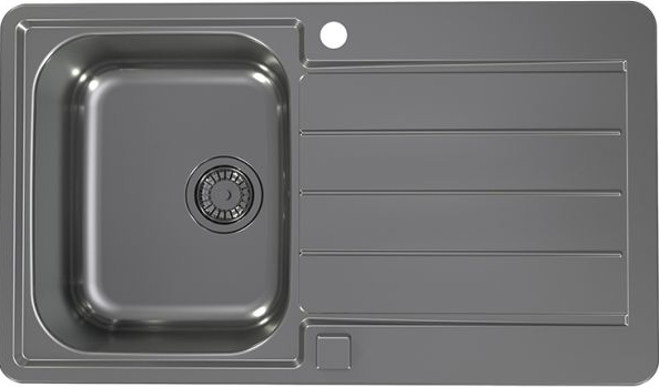 Фото товара: ALVEUS LINE MONARCH 20 ANTHRACITE, мойка, нерж.сталь, антрацит (в компл. с выпуском без сифона)