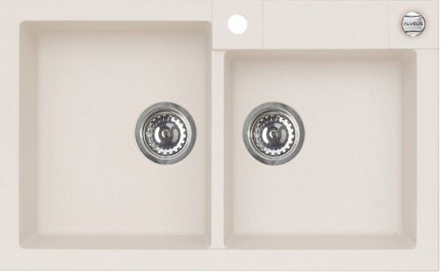 Фото товара: ALVEUS ROCK 90 GRANITAL ARCTIC-G11, мойка, гранит, белый (с сифоном 1105299)