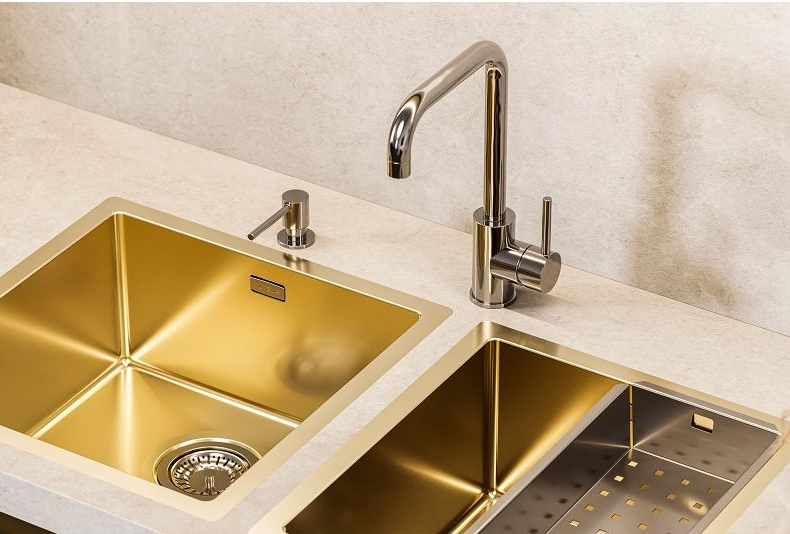 Детальное фото товара: ALVEUS QUADRIX MONARCH 50 COPPER, мойка, нерж.сталь, медь (в компл. с выпуском без сифона)