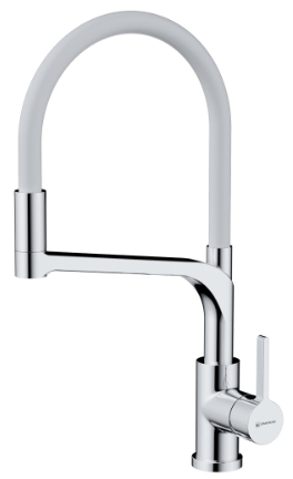 Фото товара: Omoikiri Sinto 2 Plus-SB-C-WH, смеситель, хром/белый