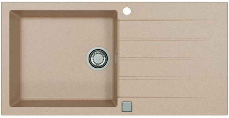 Фото товара: ALVEUS GRANITAL CADIT 50 TERRA - G22, мойка, гранит, песочный (в комплекте с сифоном 1132823)