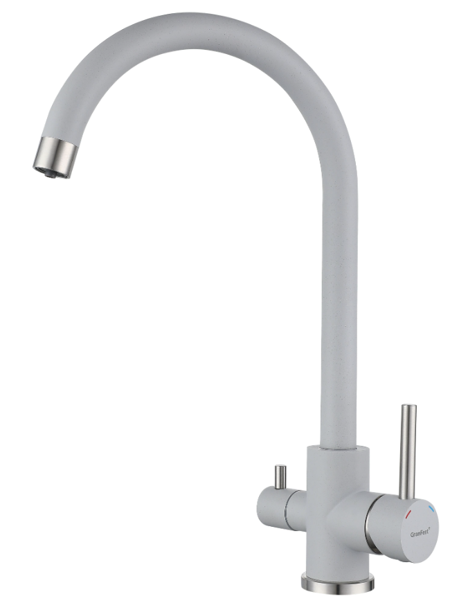 GranFest GF-Z-5420, смеситель, гранит, серый Детальное фото товара: GranFest GF-Z-5420, смеситель, гранит, серый